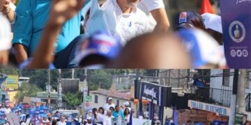 Junior Santos y PRM encabezan multitudinaria marcha caravana en Los Alcarrizos