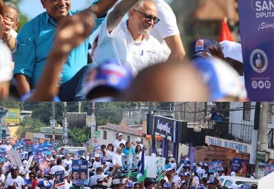 Junior Santos y PRM encabezan multitudinaria marcha caravana en Los Alcarrizos