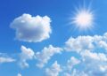 Cielo mayormente soleado, poco nuboso con escasas precipitaciones a nivel nacional