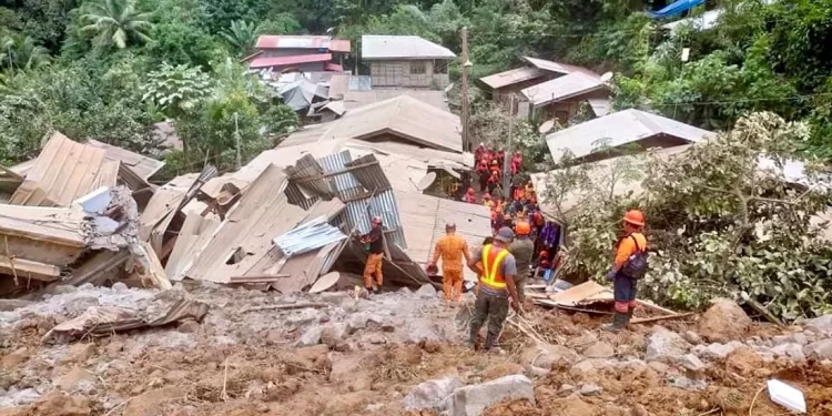 Al menos seis muertos y 46 desaparecidos tras un deslizamiento de tierra en Filipinas