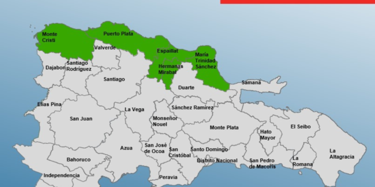COE informa que cinco provincias se encuentran en alerta verde