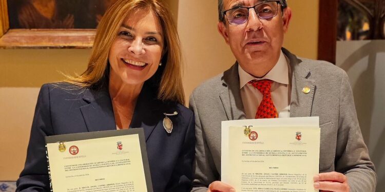 Alcaldesa Carolina Mejía y rector de la Universidad de Sevilla firman acuerdo para impulsar desarrollo académico y cultural