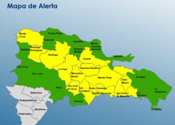 COE aumenta 13 provincias y al Distrito Nacional en alerta amarilla