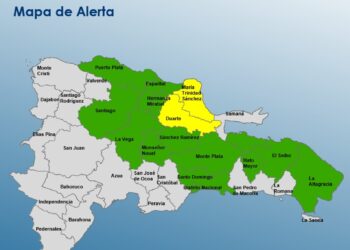 COE mantiene 2 provincias en alerta amarilla y 12 en verde incluyendo el DN