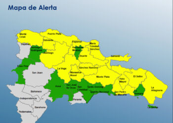 COE mantiene 25 provincias en alerta amarilla y verde por efectos de vaguada