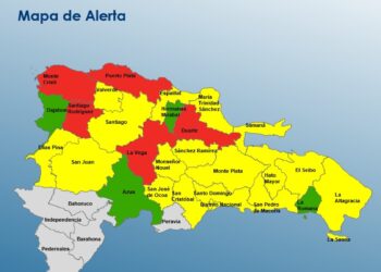 COE coloca 5 provincias en alerta roja, 18 en amarilla y mantiene 4 en verde