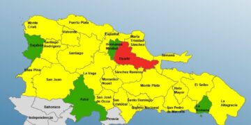 El COE mantiene 01 provincia en alerta roja, 21 y al Distrito Nacional en amarilla y 04 en verde