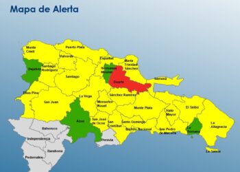 COE mantiene la provincia Duarte en alerta roja, 22 en amarilla y 4 en verde