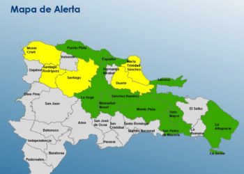 COE mantiene 5 provincias en alerta amarilla y 10 en verde