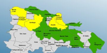 COE mantiene 5 provincias en alerta amarilla y 10 en verde