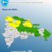 COE mantiene 5 provincias en alerta amarilla y 10 en verde