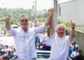 Luis Abinader y Antonio Taveras cierran campaña con caravana masiva en la Provincia Santo Domingo