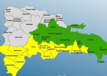 20 provincias y el DN bajo alerta meteorológica por vaguada