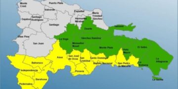 20 provincias y el DN bajo alerta meteorológica por vaguada