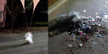 Corea del Norte lanza cientos de globos con basura a Corea del Sur