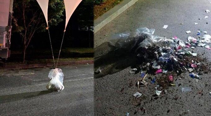 Corea del Norte lanza cientos de globos con basura a Corea del Sur