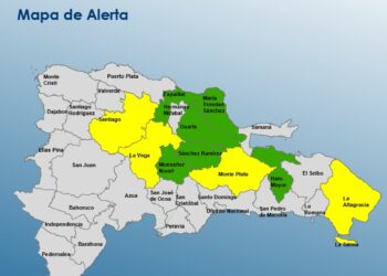 Cuatro provincias en alerta amarilla y 6 en verde por vaguada