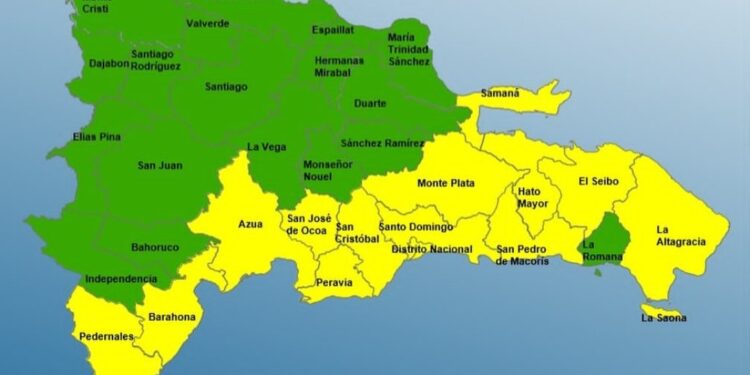31 provincias y el DN bajo alerta por vaguada y aproximación de onda tropical, según COE