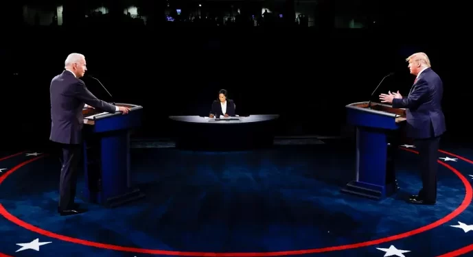 Trump y Biden llegan a su primer debate empatados en las encuestas