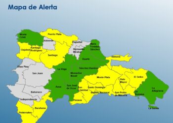 COE mantiene 15 provincias en alerta amarilla y 10 en verde