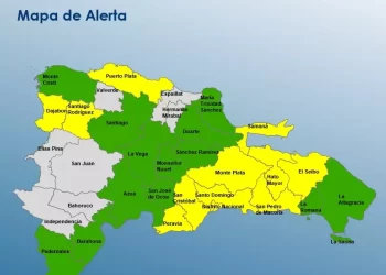 COE mantiene 12 provincias en alerta amarilla y 13 en verde