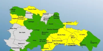 COE mantiene 12 provincias en alerta amarilla y 13 en verde