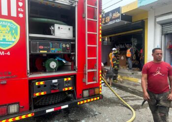 911 coordina asistencia ante evento ocurrido en un local comercial de La Vega