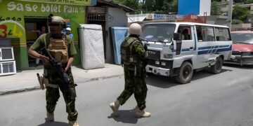 Policías de Kenia inician patrullaje en las calles de Puerto Príncipe