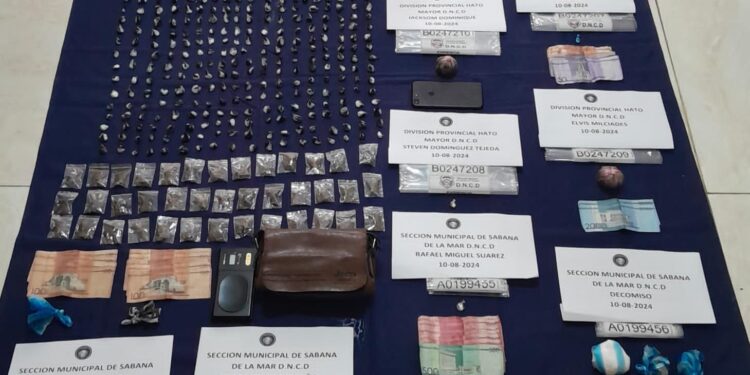 DNCD detiene ocho personas e incauta sustancias Ilícitas en Hato Mayor