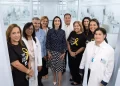 Primera dama remoza Unidad Oncopediátrica del Robert Reid Cabral