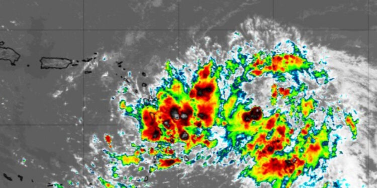Tormenta tropical Ernesto generará este miércoles aguaceros y tronadas sobre el país