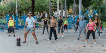Parque Iberoamérica recibe cientos de personas en el marco del Fin de Semana del Bienestar Mundial