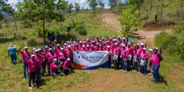 Colchonería y Mueblería La Nacional lleva jornada de reforestación en Loma Guaigüí, La Vega
