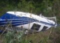 Dos heridos tras helicóptero caer en Monción, Santiago Rodríguez
