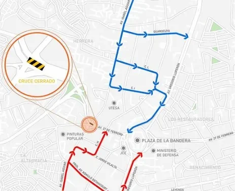 Av. Isabel Aguiar y la prol. 27 de Febrero quedan restringidas en ambos lados a partir de este jueves