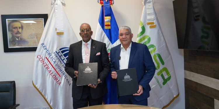 Contraloría y OMSA firman acuerdo; Radhamés González pide apoyo a controlador para fortalecer controles internos