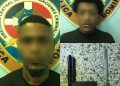 Dos hombres arrestados en flagrante delito con arma de fabricación artesanal y un puñal en motocicleta sin placa