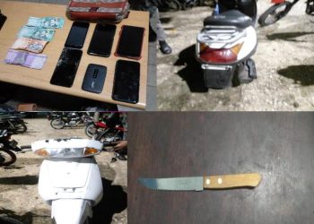 La Policía Nacional apresa a hombre en flagrante delito con arma de fuego y bienes ilícitos en San Cristóbal