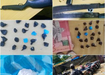 Policía ocupa armas y sustancias narcóticas en Monte Plata