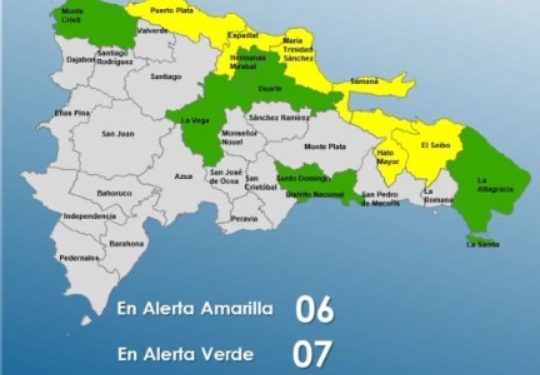 12 provincias y el DN bajo alerta por sistema frontal, según COE