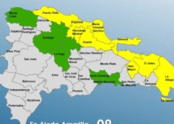 COE aumenta a 9 provincias en alerta amarilla y mantiene 4 y el DN en verde por incidencia de  vaguada