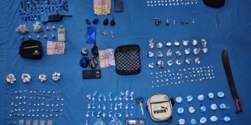 DNCD realiza amplio operativo en San Cristóbal y detienen a varias personas con sustancias prohibidas