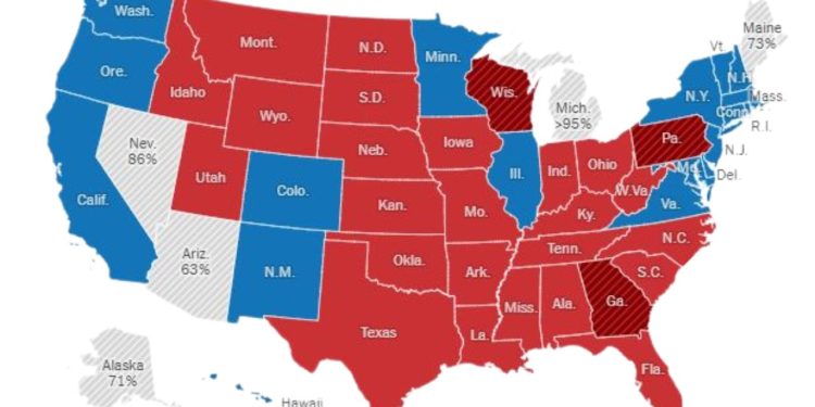 Donald Trump arrebata a los demócratas tres estados clave para sellar su triunfo