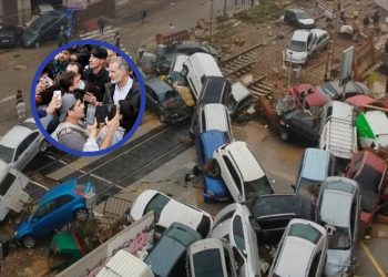 Gritos, insultos y lanzamiento de barro a comitiva de los reyes de España en epicentro del temporal