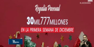 Gobierno entregará regalía primera semana de diciembre