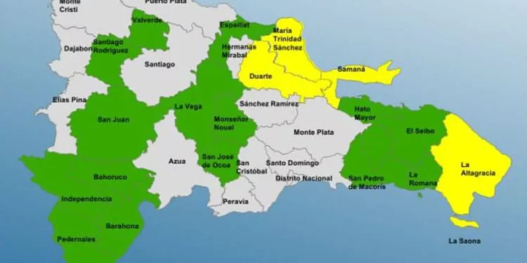 COE informa hay 19 provincias en alerta por incidencia de vaguada