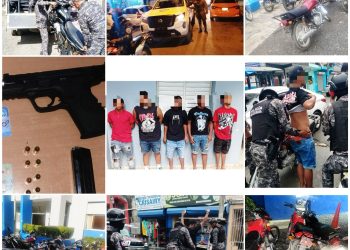 Armas ocupadas, ordenes de arresto ejecutas y motocicletas recuperas mediante operativos en Los Guaricanos, SDN