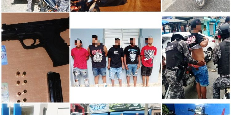 Armas ocupadas, ordenes de arresto ejecutas y motocicletas recuperas mediante operativos en Los Guaricanos, SDN