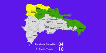 COE coloca 4 provincias en alerta amarilla y 10 en verde
