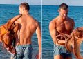 Pulpo sorprende a modelo italiano con un tierno abrazo marino